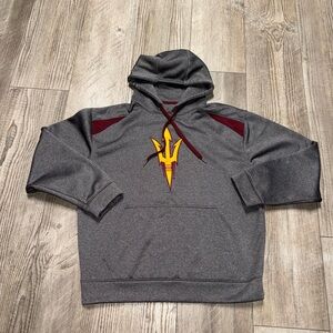 Vintage ASU Sun Devils Fork NCAA grey hoodie EUC XL Arizona State pullover